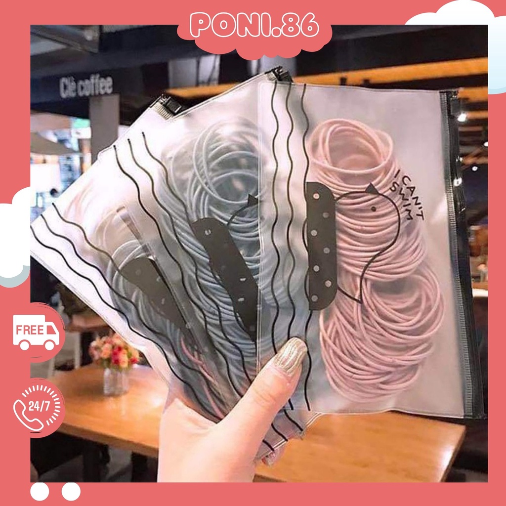 Set Dây Buộc Tóc PIlu Gói 100c chun buộc tóc