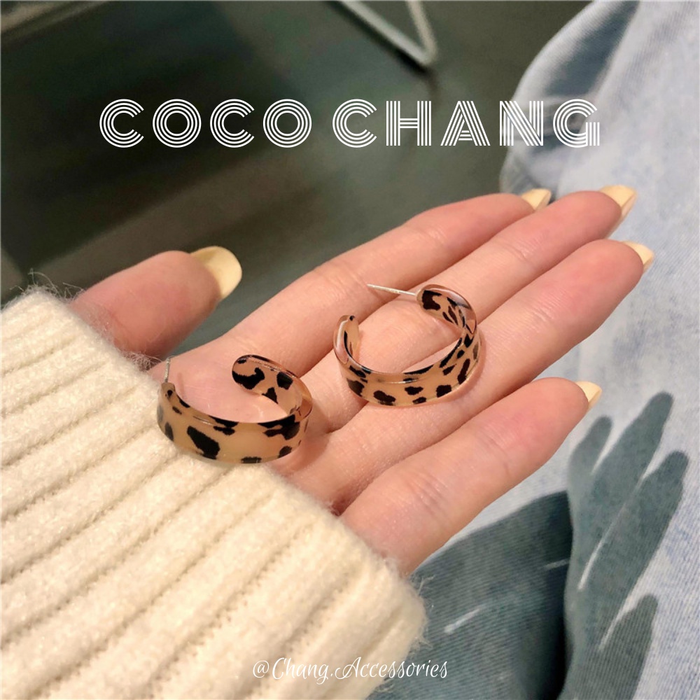 Khuyên tai chuôi bạc 925 họa tiết đốm độc đáo phong cách Hàn Quốc cocochang Shop