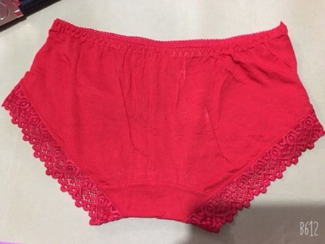 Com bo 5 chiếc quần  lót nữ cottong sợi tre phối ren 8901