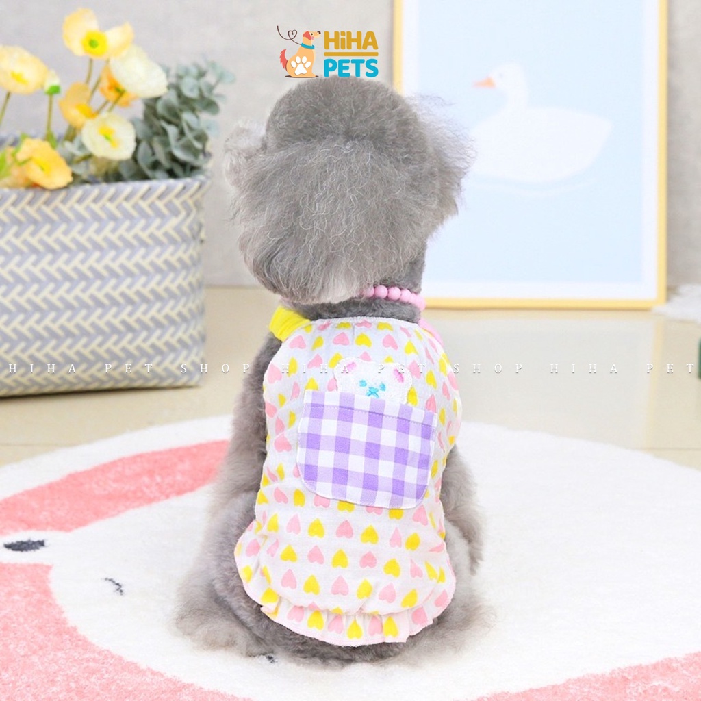 Áo Đầm Cho Chó Mèo Công Chúa Hai Dây Mát Mẻ Quần Áo Thú Cưng Thiết Kế Mùa Hè Cao Cấp Hihapet.