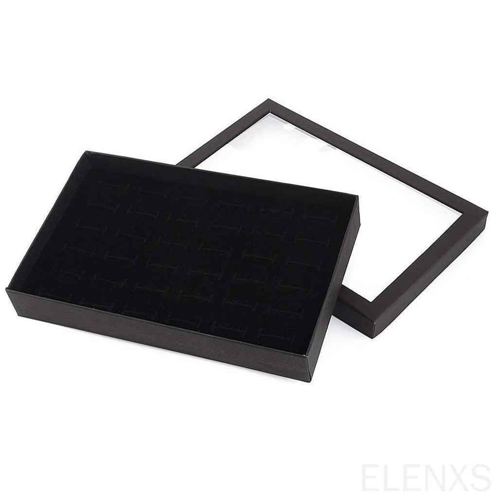 Hộp đựng trang sức bằng PVC trong suốt 36 ô tiện dụng