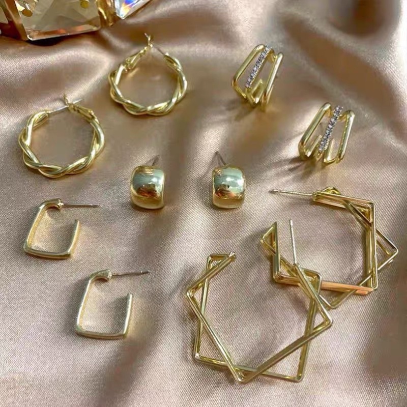 Bông tai nữ Top Xu Hướng Hàn Quốc - Khuyên tai nữ Vintage hottrend 2022 bằng mạ bạc 925 cao cấp