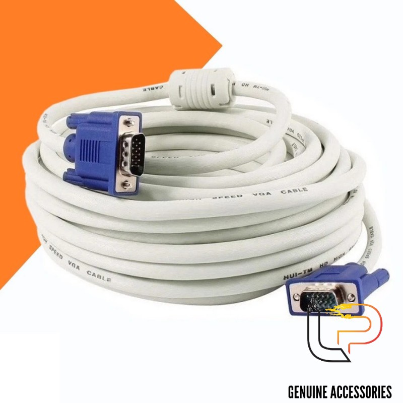 Cáp VGA trắng dài 15M - 20M - 25M - 30M