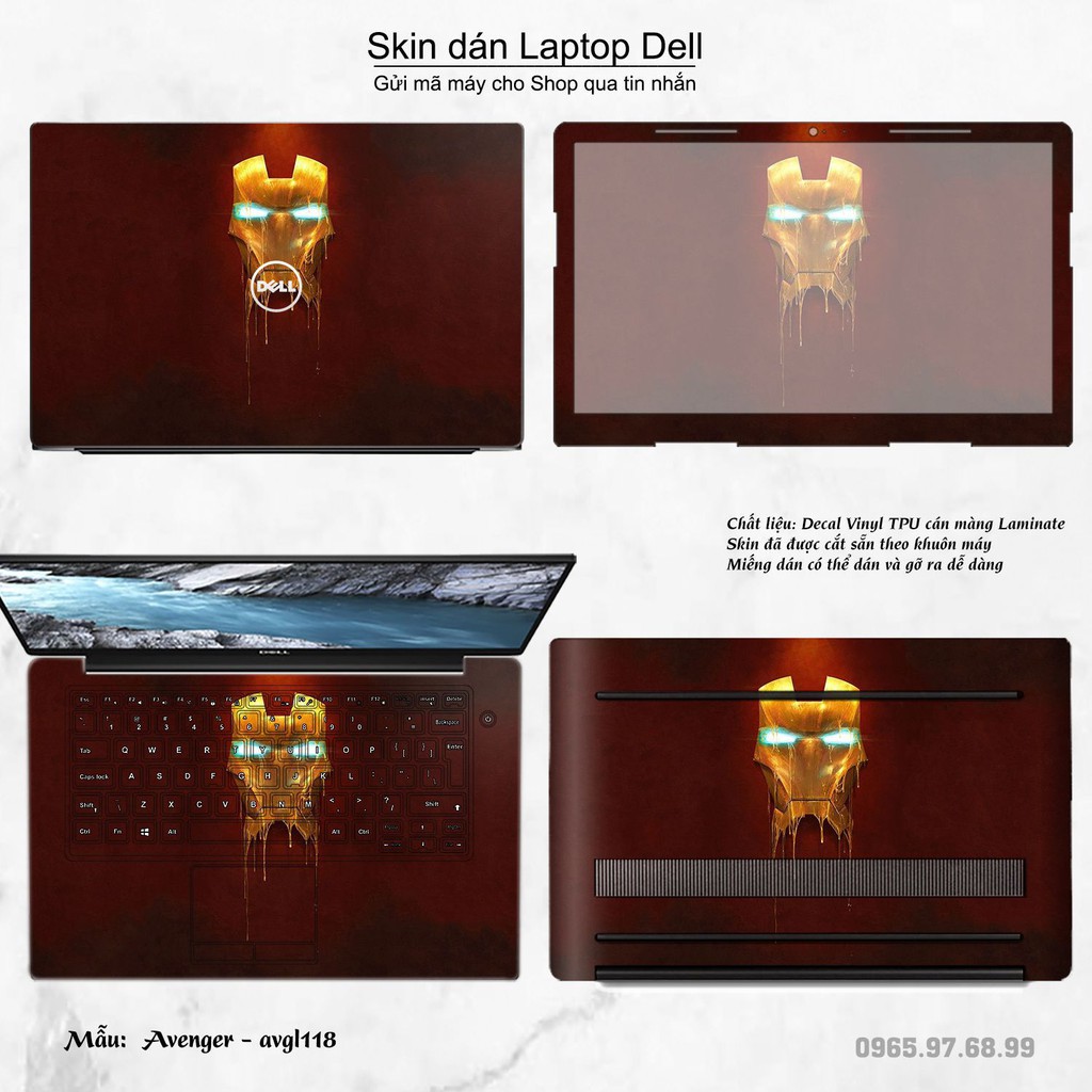 Skin dán Laptop Dell in hình Avenger _nhiều mẫu 3 (inbox mã máy cho Shop)