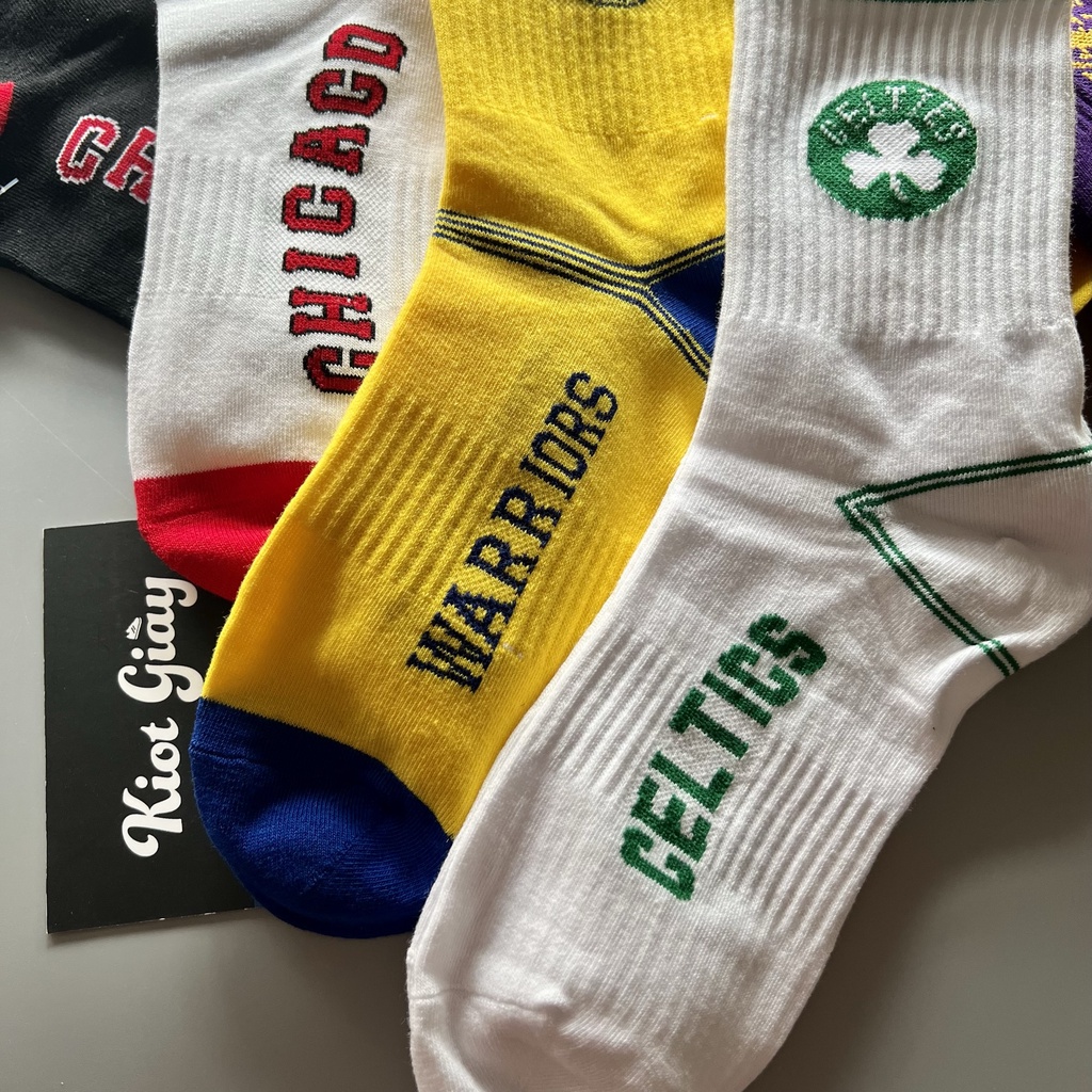 Tất bóng rổ cao cổ nam nữ - Tất NBA logo cổ cao