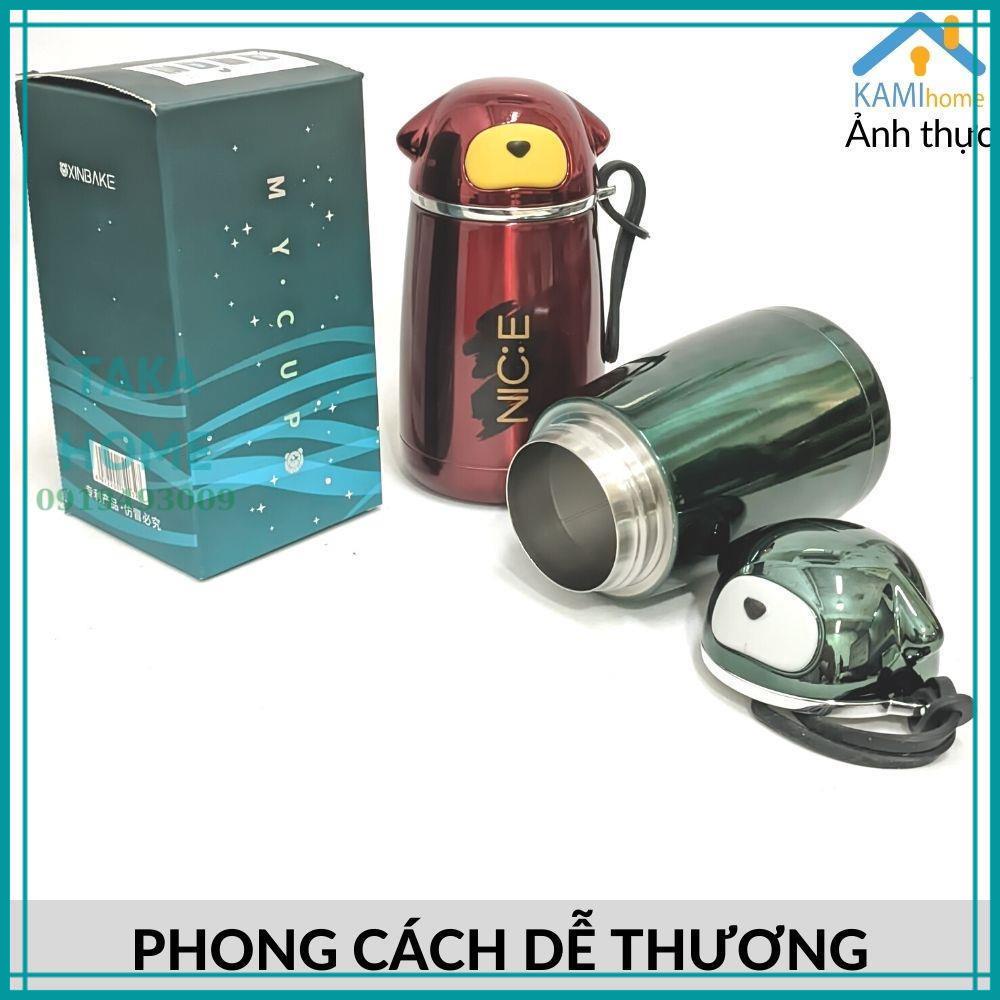 Bình giữ nhiệt cho bé giữ nhiệt nóng lạnh 300ml Inox cao cấp 304 hình dễ thương ,HOT LỖI 1 ĐỔI 1 TAKA HOME