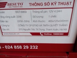 QUẠT TÍCH ĐIỆN CÂY BESUTO BST-6868