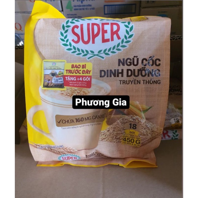 (Mẫu mới) Ngũ cốc dinh dưỡng Super Singapore 18gói x 25g