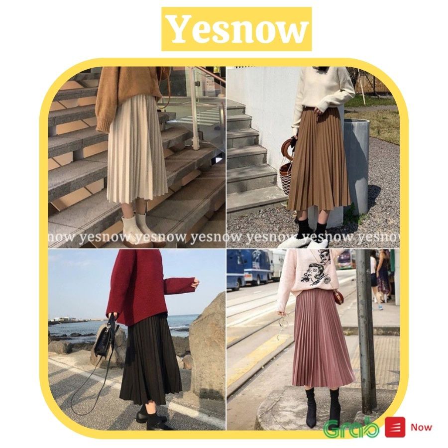 Chân váy midi xếp ly dài chất liệu mềm mịn, chân váy dài công sở hàng Quảng Châu ( Hàng có sẵn  )