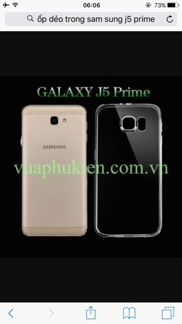 Combo: 2 Ốp j5 Prime dẻo trong