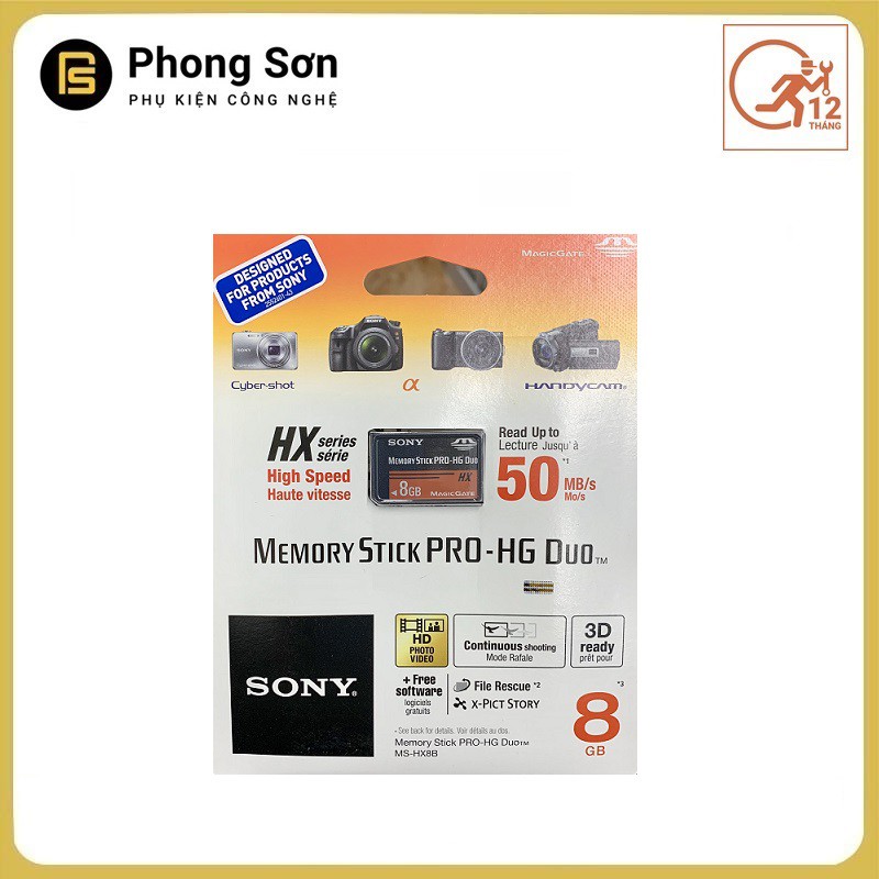 Thẻ nhớ Memory Stick Pro HG Duo 8GB Sony , Bảo hành 60 tháng