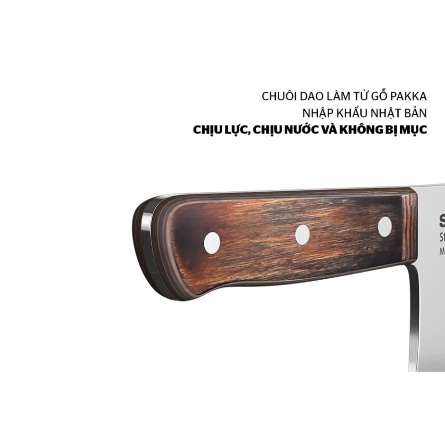 Dao chặt chuôi gỗ Pakka SUNHOUSE KS-KN180CS