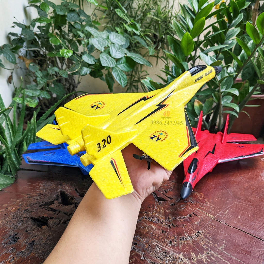 Máy Bay Điều Khiển Từ Xa Zy320. Xốp dẻo EPP siêu bền. Pin bay 10 phút, Size 29*21*8CM. Điều khiển 2 kênh, Xa 150m