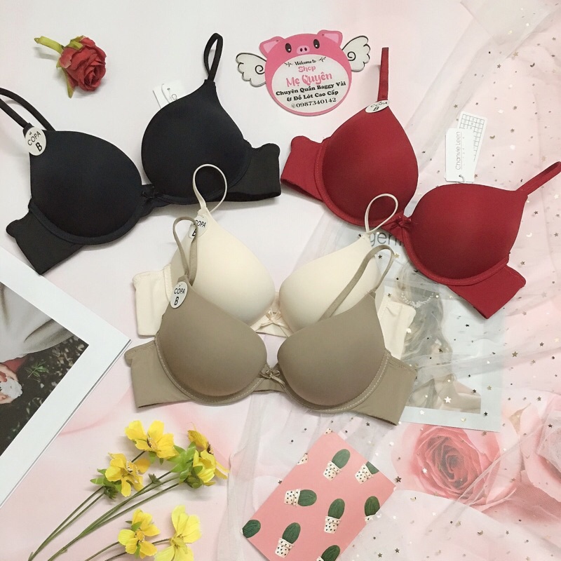 Áo lót nữ quả trơn xuất Mỹ Copa B, mút kép 2,5cm có gọng mềm nâng ngực chống xệ hiệu quả