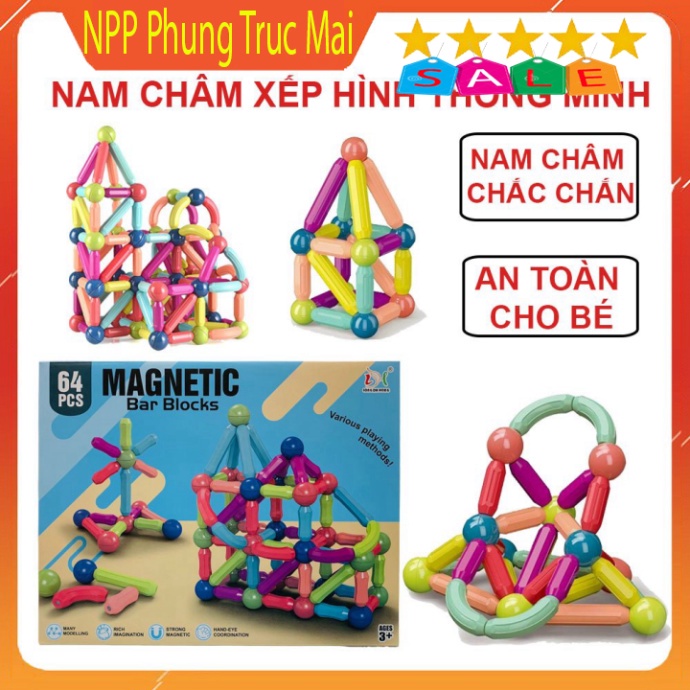[AN TOAN CHO BÉ] Bộ Đồ Chơi Xếp Hình Nam Châm, Lắp Ráp Lego Thông Minh Cho Bé, Giúp Trẻ Em Phát Triển Trí Tuệ