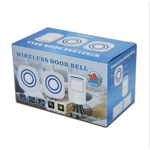 Chuông báo khách hồng ngoại không dây 2 chuông 1 cảm biến