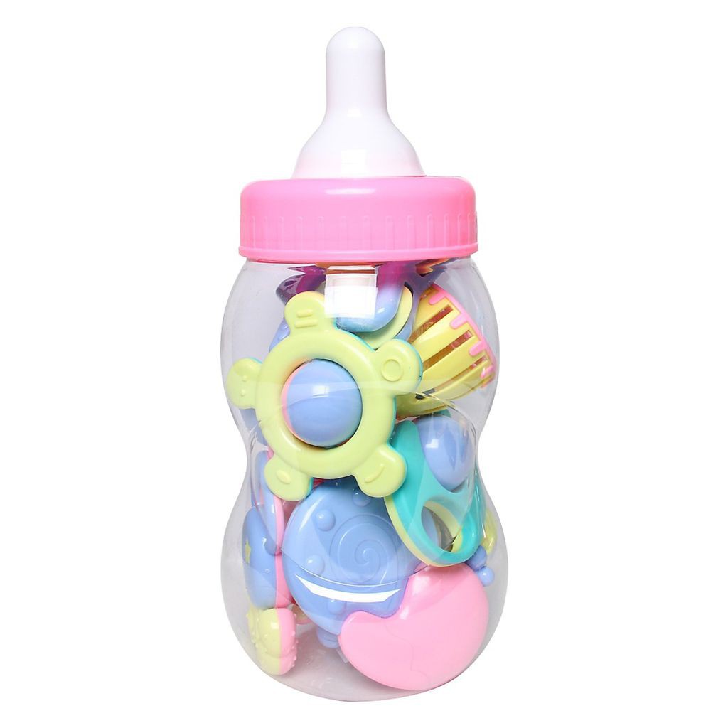 Bộ Xúc Xắc Bình Sữa 9 Món Baby Toys Cho Bé