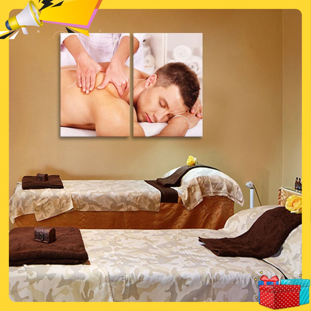 Bộ 2 tranh spa đẹp “Massage body” W1095