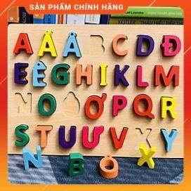 Bảng chữ cái NỔI Tiếng Việt 3D bằng gỗ giúp bé nhận biết màu sắc - Đồ chơi gỗ an toàn cho bé ❤️❤️