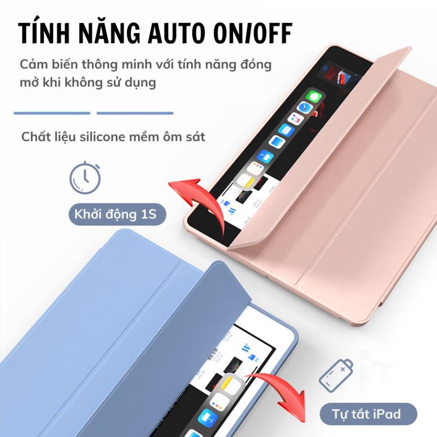 Ốp iPad Có Khay Đựng Bút Tích Hợp Màu Pastel