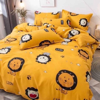 [Thanh lý hàng] Bộ Chăn Phao Ga Gối Poly Set 5 Món mẫu SƯ TỬ VÀNG- Inbox chọn mẫu