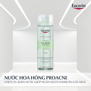 [HÀNG CÔNG TY] Nước cân bằng hoa hồng Eucerin Dành Cho Da Mụn 200ml Pro ACNE Toner