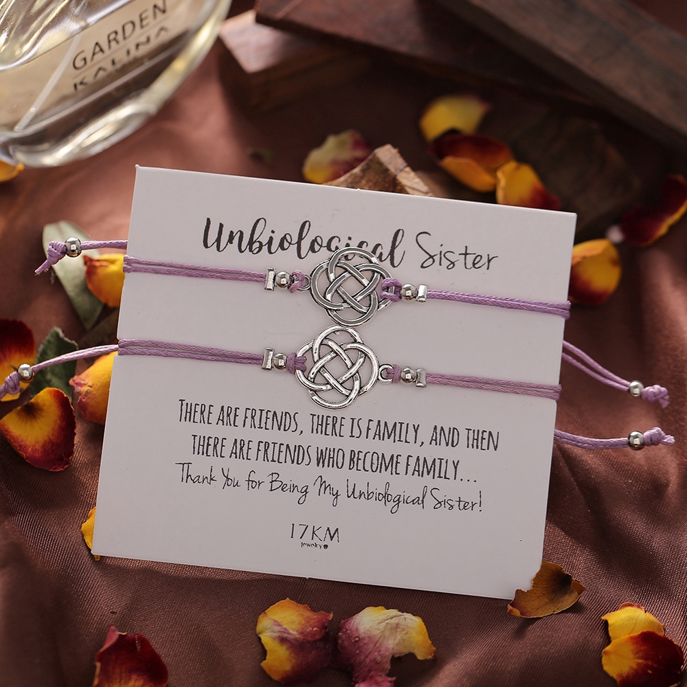 Set 2 Vòng Tay Nút Thắt Kim Loại Thời Trang Cho Cặp Đôi