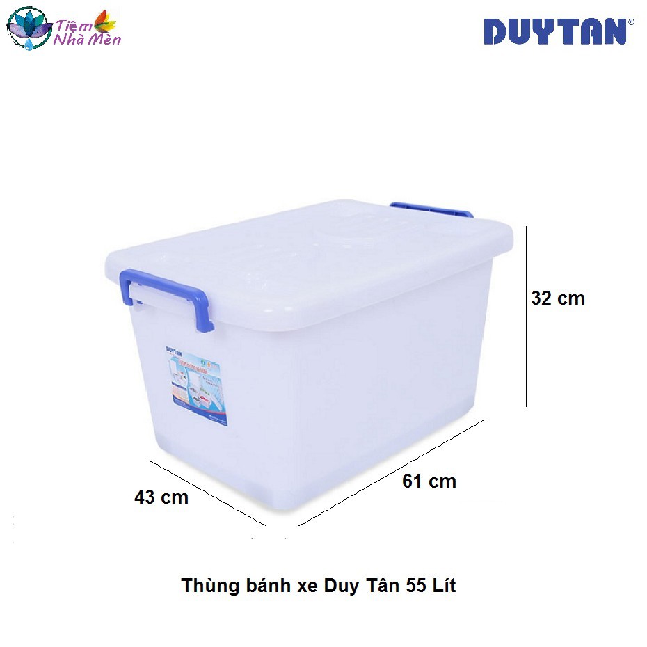 Thùng nhựa Duy Tân có bánh xe 55L (748), 90L (747)