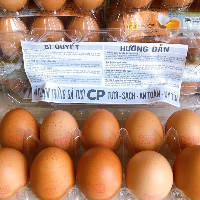Trứng gà CP (Vĩ 10 trứng)