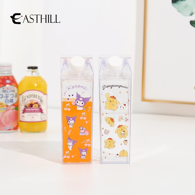 SANRIO Bình Nước Trong Suốt Bằng Nhựa Hình Cinnamoroll My Melody Dễ Thương Sáng Tạo Thời Trang Cho Bé Gái