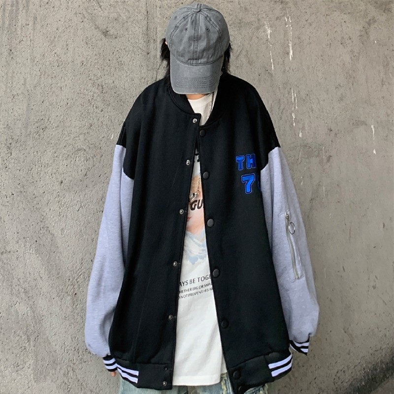 [Mã WASTMAY giảm 15% tối đa 30K đơn 150K] (A5002) áo khoác ulzzang bóng chày bomber 2 màu size M L(kèm video ảnh khách) | BigBuy360 - bigbuy360.vn