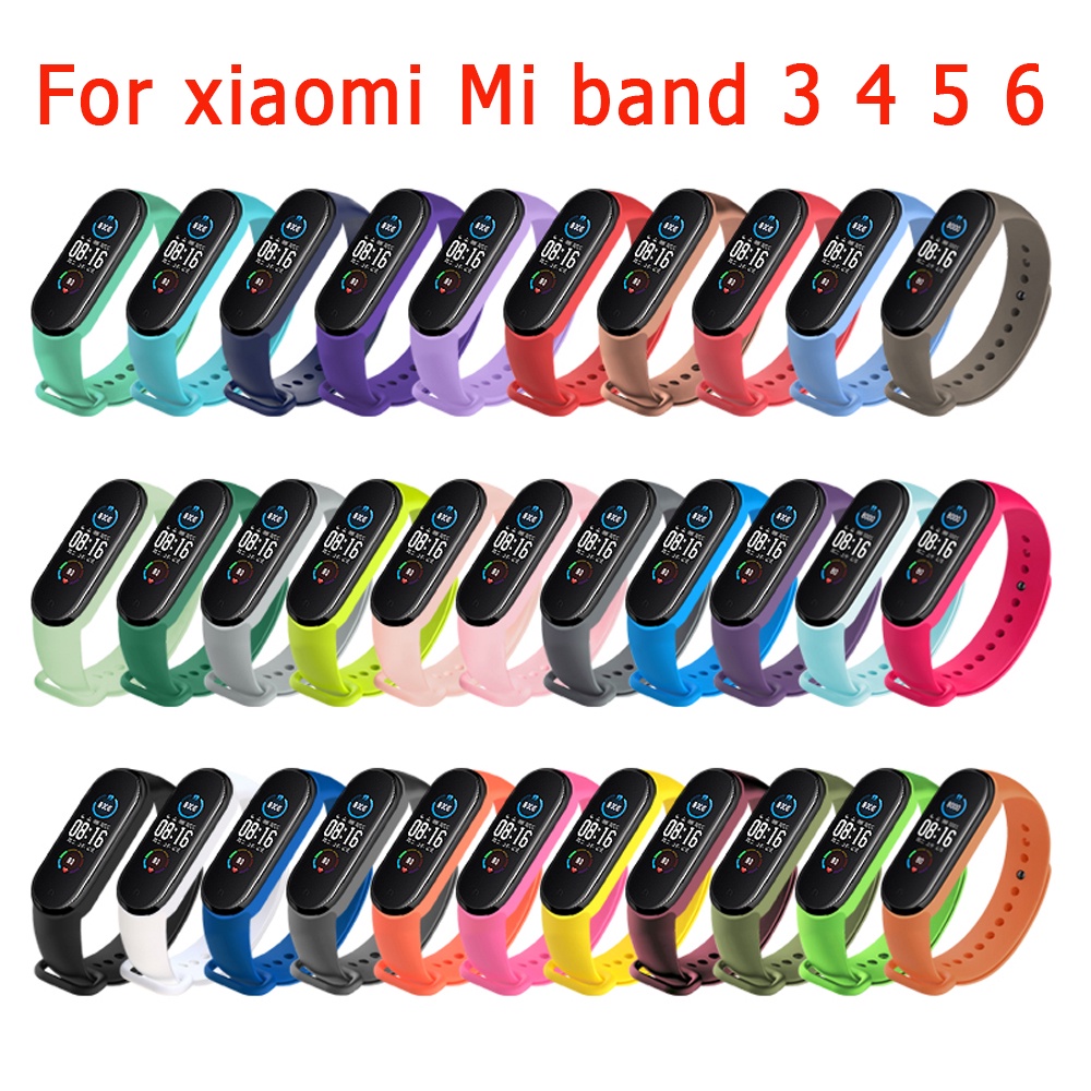 Dây đeo đồng hồ cho Xiaomi Mi Band 6 5 4 3 Vòng đeo tay Silicone Vòng đeo tay Dây đeo cổ tay  Phụ kiện đồng hồ