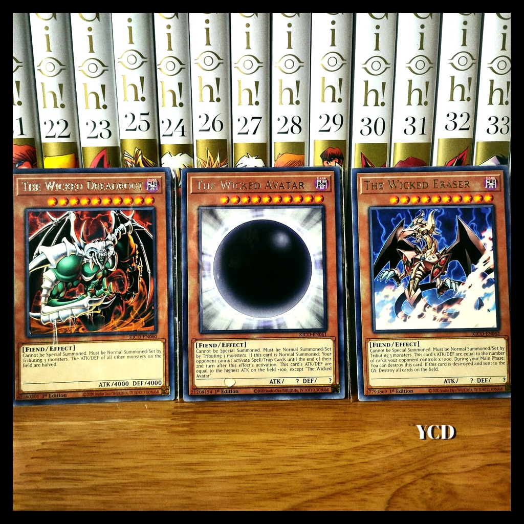 Thẻ bài yugioh chính hãng set 3 tà thần Wicked -Rare