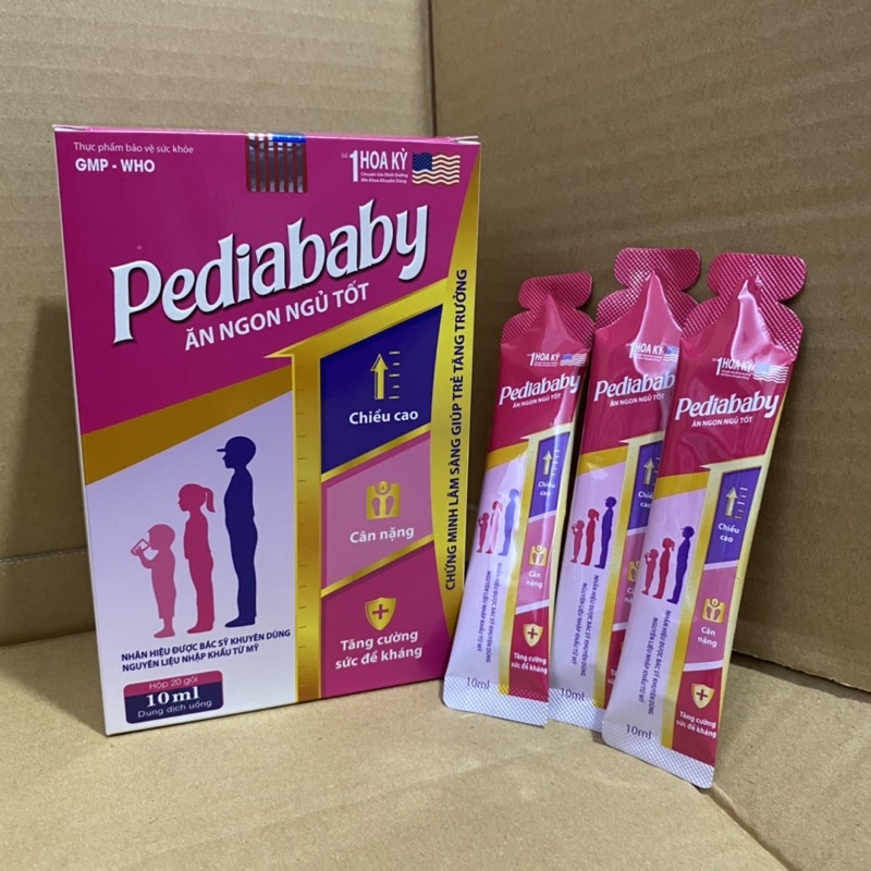 siro tăng cường sức đề kháng cho bé PEDIA BABY ăn ngon ngủ tốt - Kích thích tiêu hóa giúp bé tăng cân