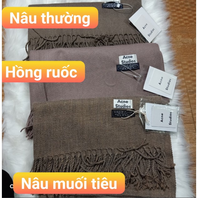 [VỀ ĐỦ 12 MÀU] Khăn Acne Studios Len Xù Made In ITALY(ảnh thật)