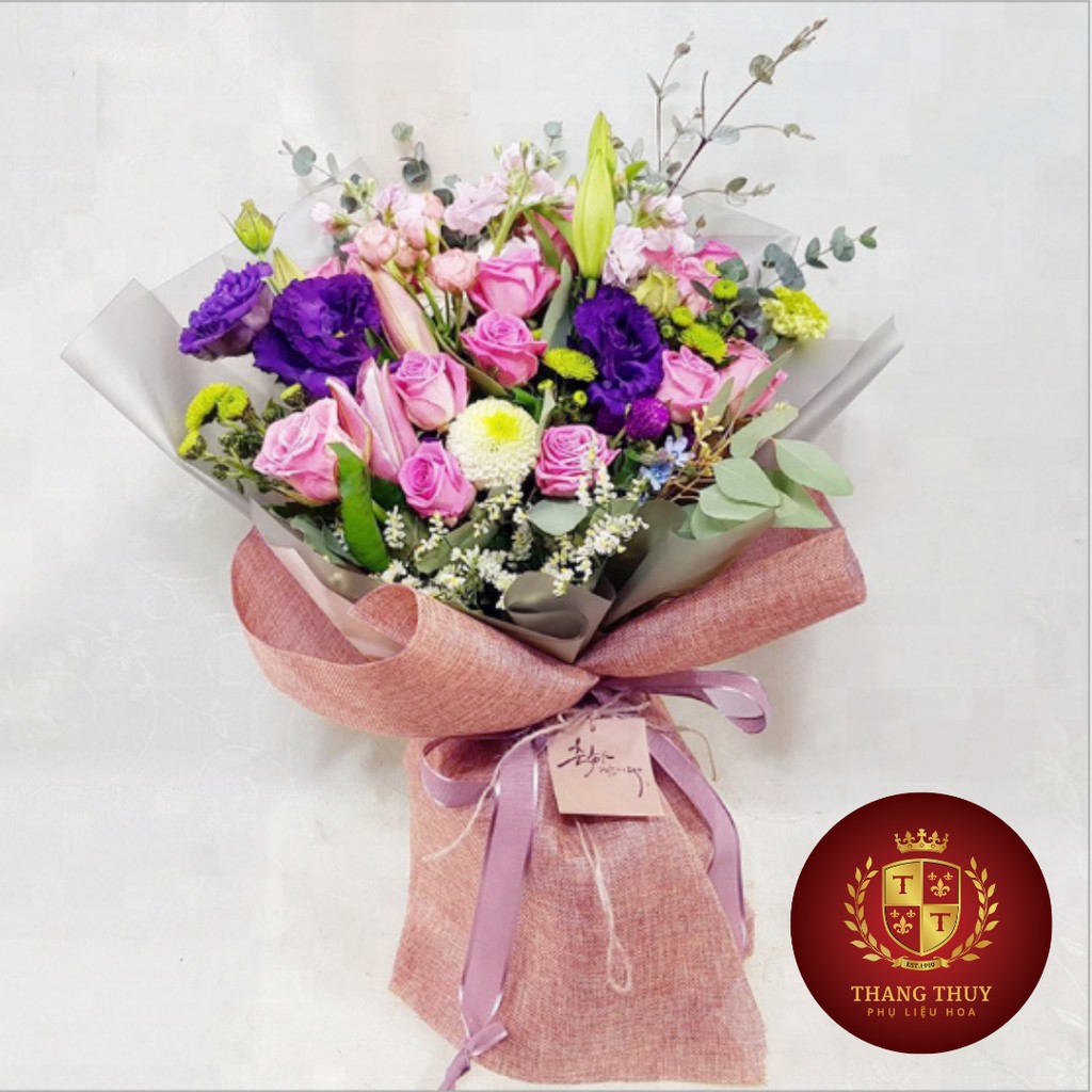 Giấy Gói Hoa Lưới Thô Đũi Cuộn 50cm x 5m