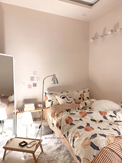 Bộ chăn ga gối poly cotton: quả đào 🍑 | BigBuy360 - bigbuy360.vn
