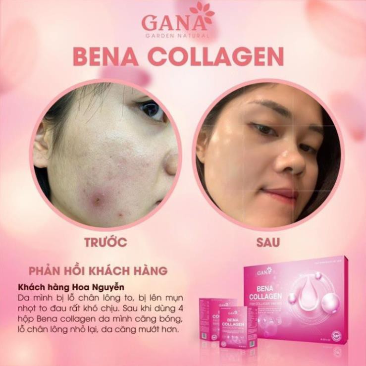 [HÀNG CHÍNH HÃNG]Bena Collagen GANA Hộp 30 Gói - Giúp Chống Lại Quá Trình Lão Hoá, Giúp Da Trắng Sáng, Căng Bóng Đều Màu