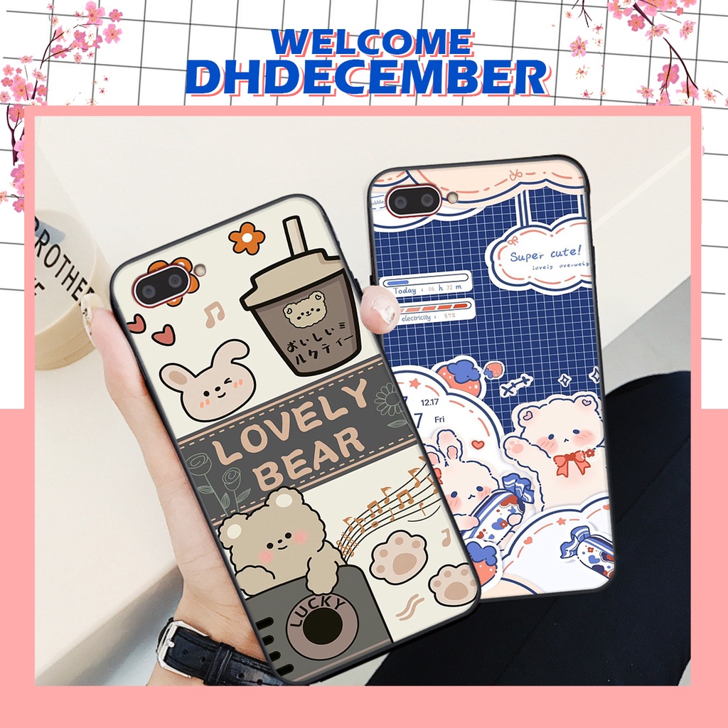Ốp lưng Oppo A3S / A1K / A5 2018 in hình nice ,good luck happy ốp xinh viền dẻo đẹp chất