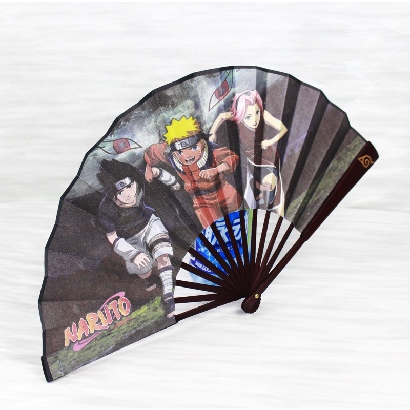 Quạt Giấy 27cm Hình Nhân Vật Naruto Uzumaki Sasuke