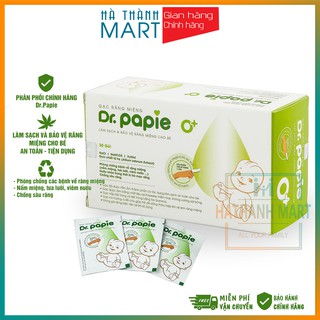 Gạc răng miệng Dr Papie vệ sinh răng miệng (Hộp 30 gói)