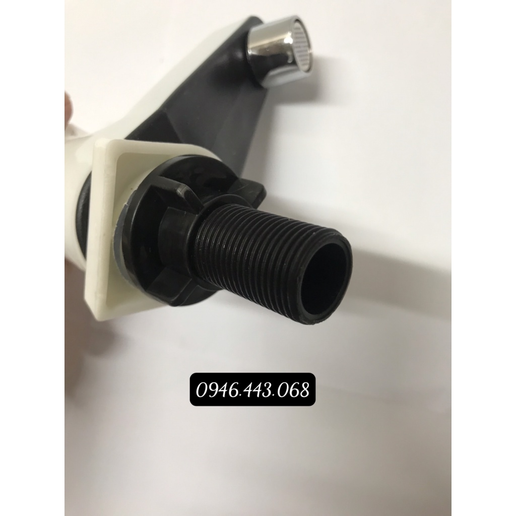 Vòi Lavabo Lạnh Nhựa Trắng