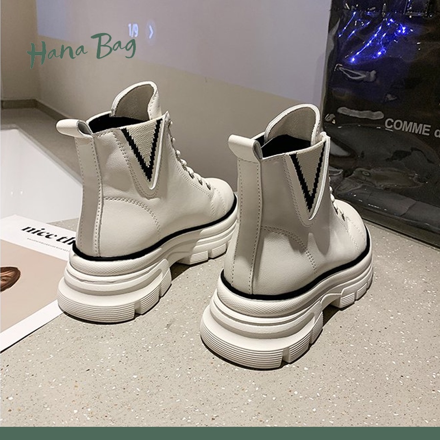 Giày bốt nữ cao cổ Loại 1, có thun 2 bê dễ dàng đi lại có đế cao 3cm | BigBuy360 - bigbuy360.vn