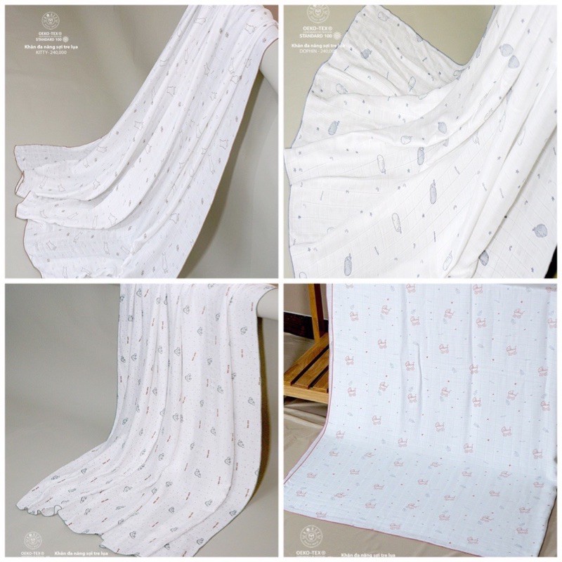 Khăn đa năng sợi tre lụa