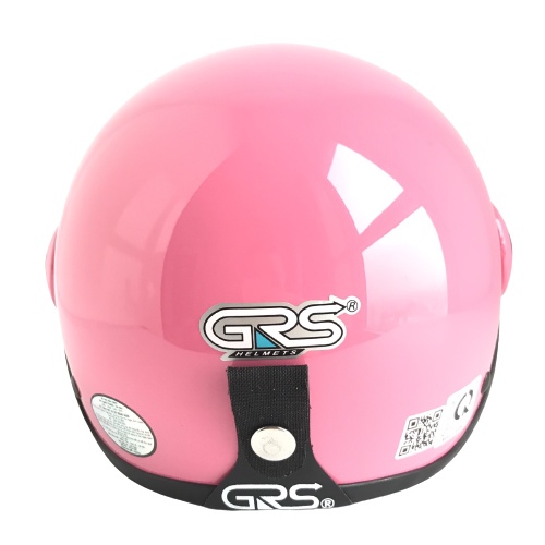Mũ bảo hiểm 1/2 đầu kính trà chống lóa cao cấp -  GRS A33K hồng phấn bóng - Vòng đầu 56-58cm - Bảo hành 12 tháng