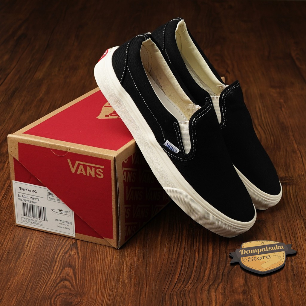 Giày Vans Slip On Og Trắng Đen Phong Cách Thời Trang Trung Hoa