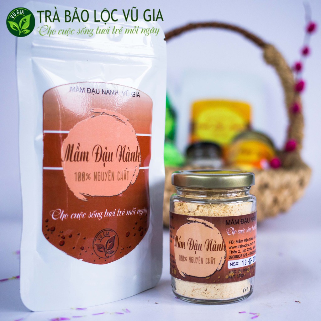 Mầm Đậu Nành Nguyên Chất Vũ Gia (100g/hũ)