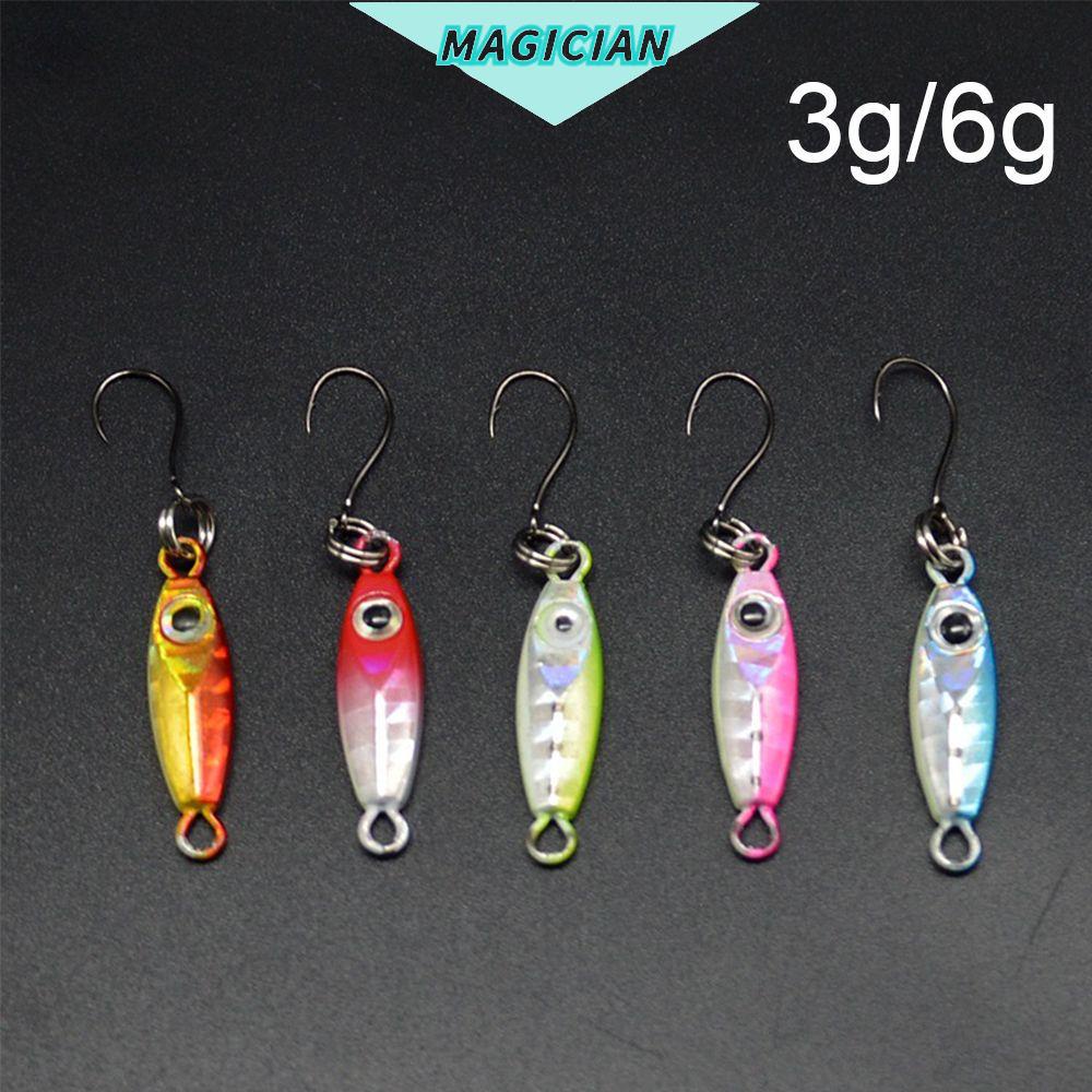 Mồi Câu Cá Nhân Tạo Bằng Kim Loại Cứng 2.7CM 4.5CM 3g 6g Có Móc