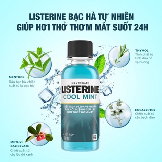 [Combo 6 chai]Nước súc miệng Listerine Coolmint 100ml