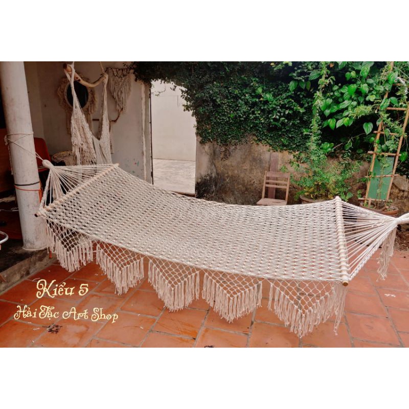 Võng Bãi Biển, sân vườn macrame, võng đan lưới - Hải Tặc Art Shop